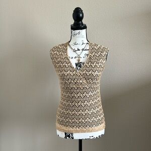 BYER California | Sleeveless Overlay Top Metallic Accents